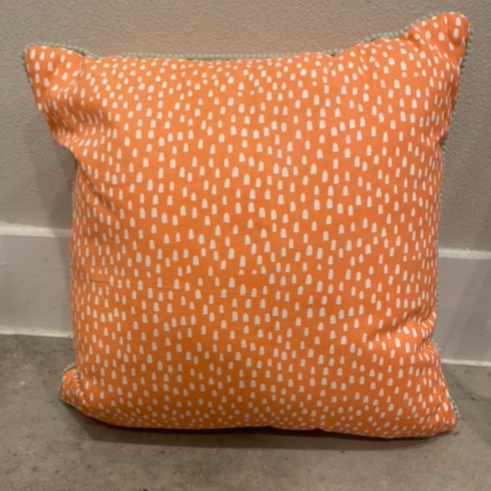 Pillowfort Orange & White Decorative Pillow